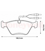 BENDIX - 571420B - К-т торм колодок (диск) перед AUDI 90, 100, CITROEN XM (-00), PEUGEOT 605 (-99)/ATE - System/