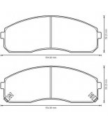 BENDIX - 572532B - 572532B_колодки дисковые передние! KIA Carnival 2.5i V6/2.9CRDi/3.5i 03-06