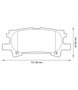 BENDIX - 572621B - 572621B_колодки дисковые задние! Lexus RX300 03>