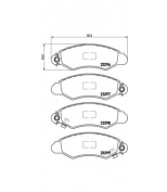 BREMBO - P78012 - Комплект тормозных колодок, дисковый тормоз