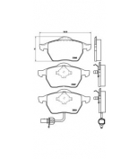 BREMBO - P85060 - P85060_=390 11=401 011B-SX=FDB1496=573022B !колодки дисковые п. VW Sharan 1.8iT/2.0i/1.9TDi 00>