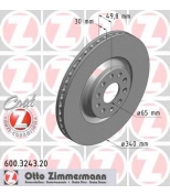 ZIMMERMANN 600324320 Диск.торм A3 (8V1) 1.2 TFSI 02.2013-00.0