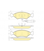 GIRLING - 6102382 - Колодки тормозные перед.  Ford Fiesta, Sierra (F) 81-95 1079919