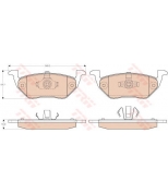 TRW - GDB1754 - Комплект тормозных колодок, диско