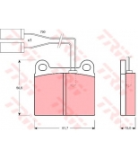 TRW - GDB362 - Комплект тормозных колодок, диско
