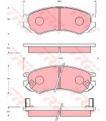 TRW - GDB7030 - Комплект тормозных колодок, диско