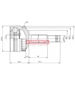 KAMOKA - 6718 - "Шрус, внеш. 22/28/52MM/29ABS OPEL COMBO 94"-01",C