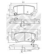 MAPCO - 6764 - Тормозные колодки заднии Toyota Corolla 01-