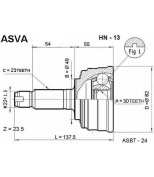 ASVA - HN13 - ШРУС НАРУЖНЫЙ 30x49x23 (HONDA JAZZ CIVIC BALLADE C