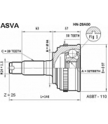 ASVA HN29A50 ШРУС НАРУЖНЫЙ 32x64x28 (HONDA CR-V ODYSSEY(RA1 RA2) SABER INSPIRE(UA1-UA2)) ASVA