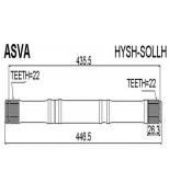 ASVA HYSHSOLLH Полуось левая 22x446x22 () asva