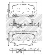 MAPCO - 6842 - К-т колодок торм. Re HO Civic VII 06-