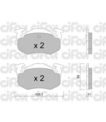 CIFAM - 8220380 - Комплект тормозных колодок  дисковый тормоз