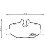 HELLA - 8DB355010661 - Комплект тормозных колодок дисковый тормоз