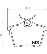 HELLA - 8DB355011501 - Комплект тормозных колодок дисковый тормоз