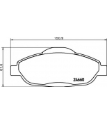 HELLA - 8DB355013911 - Комплект тормозных колодок, дисковый тормоз