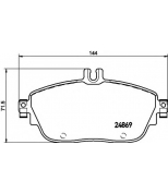 HELLA - 8DB355019721 - Колодки тормозные ( т.с. TRW) передние