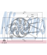 NISSENS - 85505 - Вентилятор охлаждения двигателя напряжение 12v