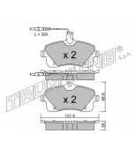 TRUSTING - 8700 - К-т дисков. тормоз. колодок peugeot 407 2009- f