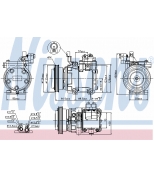 NISSENS - 89286 - Компрессор кондиционера HYUNDAI TUSCON 2.0 04-/ELANTRA