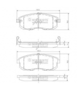 NIPPARTS - J3601044 - Комплект тормозных колодок, дисковый тормозной механизм
