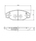 NIPPARTS - J3602053 - Комплект тормозных колодок, диско