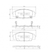 NIPPARTS - J3604055 - Комплект тормозных колодок, диско