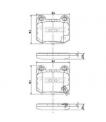 NIPPARTS - J3611049 - Колодки торм. задние Mitsubishi LANCER VI (CK/P_A) 2,0i16V Evo VIII 03/04-