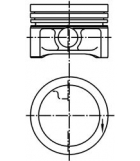 KOLBENSCHMIDT - 99927620 - Поршень двигателя: Smart 0.7 03-  d-66.75  0.50mm