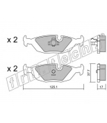 FRITECH - 0721 - Колодки тормозные дисковые задние BMW E30 E28