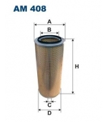 FILTRON AM408 Фильтр воздушный volvo f10/12 h=580mm d=270/177mm