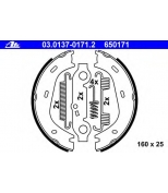 ATE - 03013701712 - Колодки ручника MB W123/126
