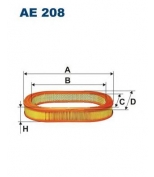 FILTRON - AE208 - Фильтр воздушный FORD SIERRA/SCORPIO 2.3/2.5D