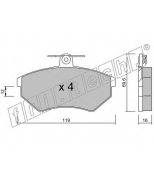 FRITECH - 0520 - Колодки тормозные дисковые передние AUDI 80 86>, 100 82-90,