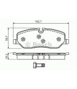 BOSCH - 0986494147 - Комплект тормозных колодок, диско 0986494147