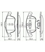 BOSCH - 0986494381 - Автозапчасть BOSCH № 0986494381 (BRAKE LINING)