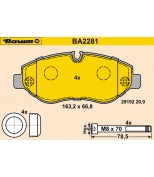 BARUM - BA2281 - Тормозные колодки BARUM