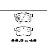 FTE - BL1380A2 - Колодки тормозные задние дисковые к-кт HONDA ACCORD/ CR-V/ CIVIC