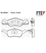 FTE - BL1665A1 - Колодки тормозные передние к-кт FORD FOCUS 98>