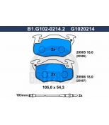 GALFER - B1G10202142 - КОЛОДКИ ТОРМ.ПЕР.