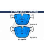 GALFER - B1G10206382 - Колодки тормозные дисковые