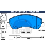 GALFER - B1G10208012 - Колодки торм.пер./дат.