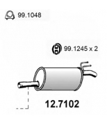 ASSO - 127102 - Задний резонатор глушителя FIAT MUL...