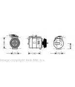 AVA - VWK087 - Компрессор, кондиционер