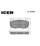 ICER - 140799 - 140799_колодки дисковые перед.! Land Rover Defender 2.5TD5 4WD 98