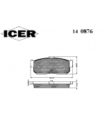 ICER 140876 Комплект тормозных колодок, диско