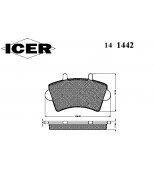 ICER - 141442 - Комплект тормозных колодок, диско