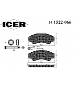 ICER - 141522066 - Комплект тормозных колодок, диско