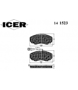 ICER - 141523 - Комплект тормозных колодок, диско