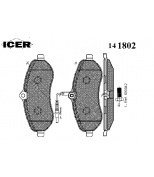 ICER - 141802 - Комплект тормозных колодок, диско